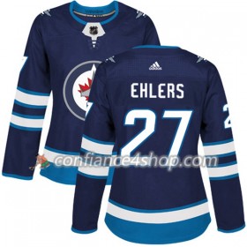 Adidas Maillot de Hockey Winnipeg Jets Nikolaj Ehlers 27 2017-2018 Bleu Marine Authentic - Femme